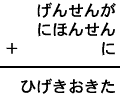 げんせんが＋にほんせん＋に＝ひげきおきた