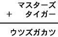 マスターズ＋タイガー＝ウツズガカツ