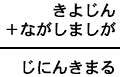 きよじん＋ながしましが＝じにんきまる