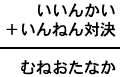 いいんかい＋いんねん対決＝むねおたなか