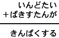 いんどたい＋ぱきすたんが＝きんぱくする