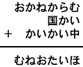 おかねからむ＋国かい＋かいかい中＝むねおたいほ