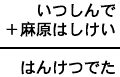 いつしんで＋麻原はしけい＝はんけつでた