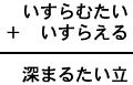 いすらむたい＋いすらえる＝深まるたい立