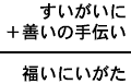 すいがいに+善いの手伝い=福いにいがた