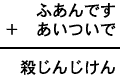 ふあんです＋あいついで＝殺じんじけん