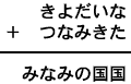 きよだいな＋つなみきた＝みなみの国国