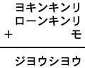 ヨキンキンリ+ローンキンリ+モ=ジヨウシヨウ