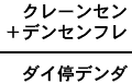 クレーンセン＋デンセンフレ＝ダイ停デンダ