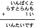 いんぱくと+らすとらんも+1い=いんたいです