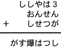 ししやは３＋おんせん＋しせつが＝がす爆はつし