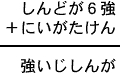 しんどが６強＋にいがたけん＝強いじしんが