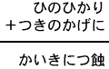 ひのひかり＋つきのかげに＝かいきにつ蝕