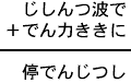 じしんつ波で＋でん力ききに＝停でんじつし