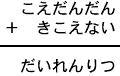 こえだんだん＋きこえない＝だいれんりつ