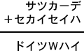 サツカーデ＋セカイセイハ＝ドイツＷハイ