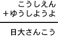 こうしえん＋ゆうしようよ＝日大さんこう