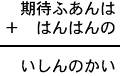 期待ふあんは+はんはんの=いしんのかい