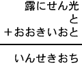 露にせん光＋と＋おおきいおと＝いんせきおち