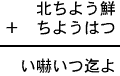 北ちよう鮮＋ちようはつ＝い嚇いつ迄よ