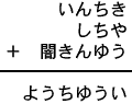 いんちき＋しちや＋闇きんゆう＝ようちゆうい