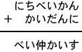 にちべいかん＋かいだんに＝べい仲かいす