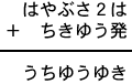 はやぶさ２は＋ちきゆう発＝うちゆうゆき