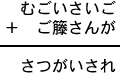 むごいさいご＋ご籐さんが＝さつがいされ