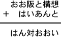 おお阪と構想＋はいあんと＝はん対おおい