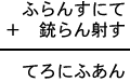 ふらんすにて＋銃らん射す＝てろにふあん