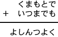 くまもとで＋いつまでも＝よしんつよく