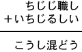 ちじじ職し＋いちじるしい＝こうし混どう