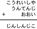 こうれいしや＋うんてんじ＋おおい＝じんしんじこ