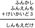 ふんかし＋ふんえんも＋けいかいど３＝しんもえだけ