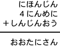 にほんじん＋４にんめに＋しんじんおう＝おおたにさん