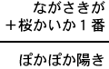ながさきが+桜かいか1番=ぽかぽか陽き