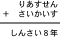 りあすせん＋さいかいす＝しんさい８年