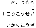 きこうきき＋に＋こうこうせい＝いかりこうぎ