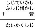 しじていかし＋ふしじ増かし＋菅＝ないかくしじ