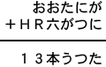 おおたにが+HR六がつに=13本うつた