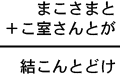 まこさまと+こ室さんとが=結こんとどけ
