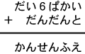 だい6ぱかい+だんだんと=かんせんふえ