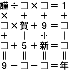 年賀用十字問題