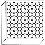 コインを10行10列に並べたもの